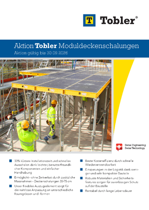 Tobler Deck Deckenschalung und AluDEK Tobler AG