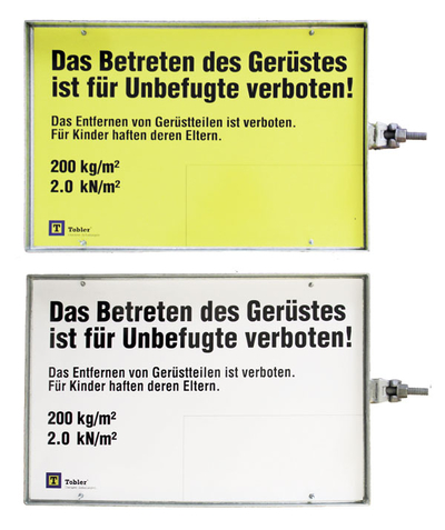 Tafeln mit Stahlrahmen und Kupplung Tobler AG