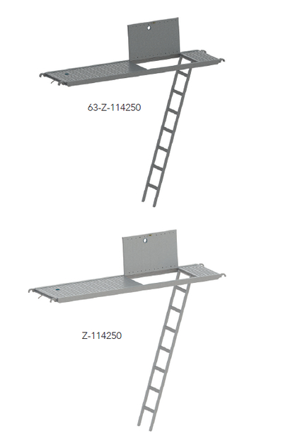 Plateau en aluminium à trappe et échelle Tobler AG