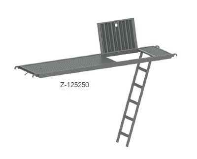 Plateau léger à trappe et échelle en aluminium Tobler SA