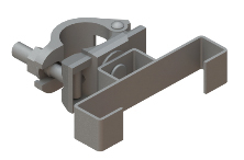 Supporto per sbarra rosso e bianca  con giunto a vite girevole Tobler SA